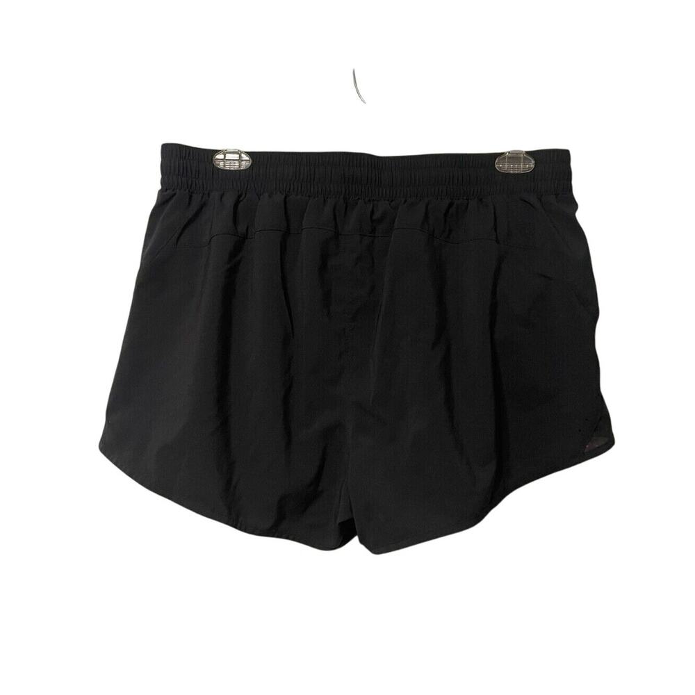 All in Motion Womens Stretch High Rise Short Elastic Waist Zip Size XXL Black